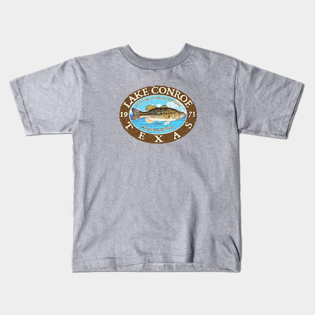 Lake Conroe, Texas, Largemouth Bass Kids T-Shirt by jcombs